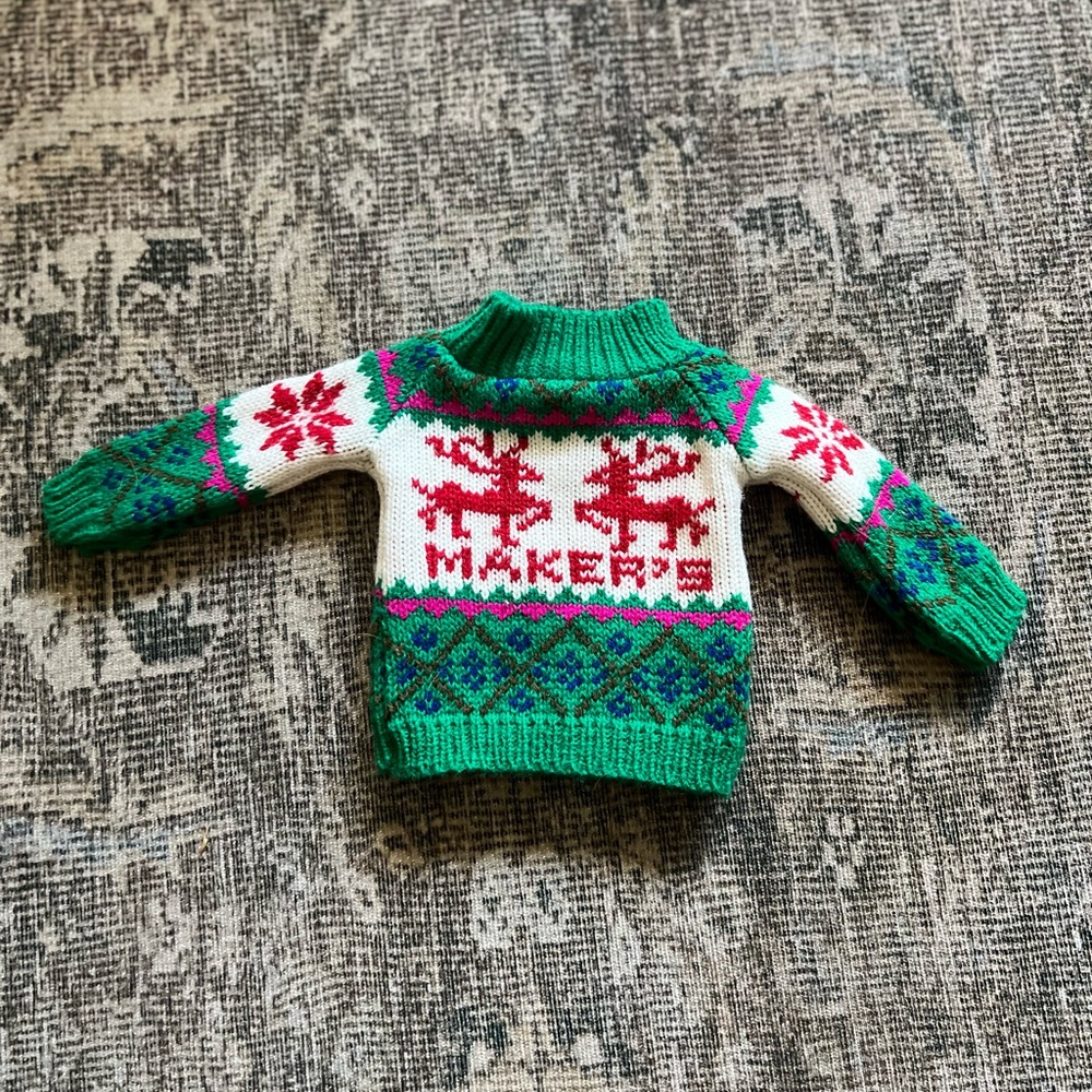 Maker's Mark BOTTLE SWEATER Mini WINTER KNIT Miniature